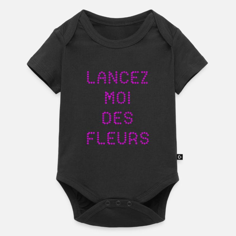 LANCEZ-MOI DES FLEURS ! - Body à manches courtes Premium Bébé - noir