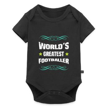 La meilleure police vintage de footballeur au monde - Body à manches courtes Premium Bébé - noir - Devant