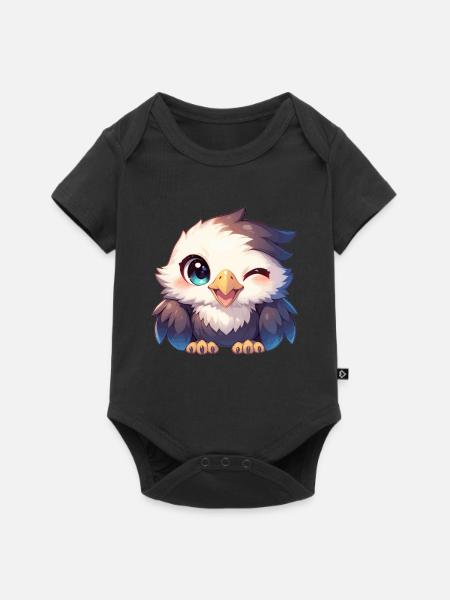 Adler - Baby Premium Kurzarmbody - Schwarz
