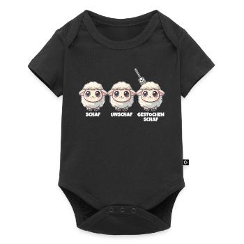 Drôle de mouton Jeu de mots moutons et troupeau de moutons - Body à manches courtes Premium Bébé - noir - Devant
