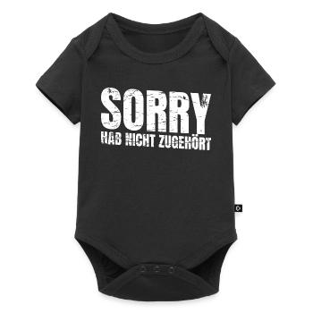 Désolé, je n’ai pas écouté - Body à manches courtes Premium Bébé - noir - Devant