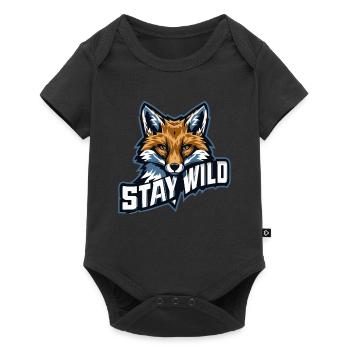 STAY WILD – Nature & Adventure Motif - Baby Premium short-sleeve bodysuit - black - Front