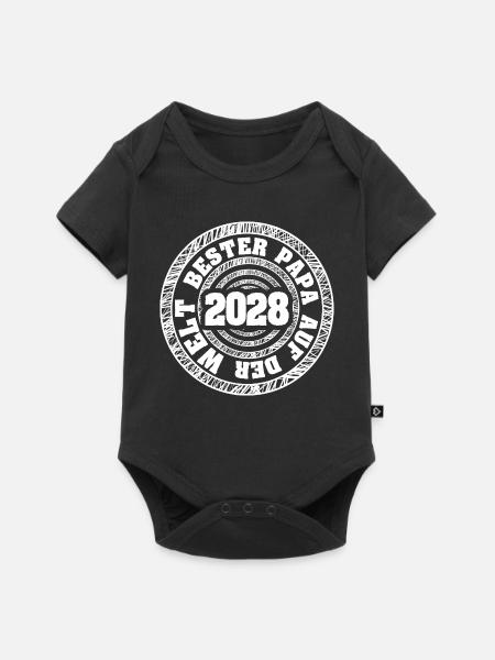 Papa 2028 - Baby Premium Kurzarmbody - Schwarz
