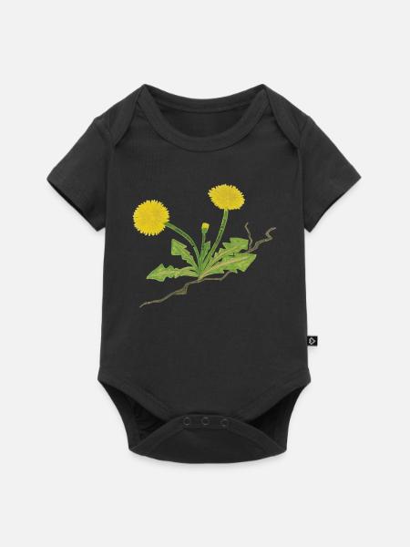 Löwenzahn Feminismus - Baby Premium Kurzarmbody - Schwarz