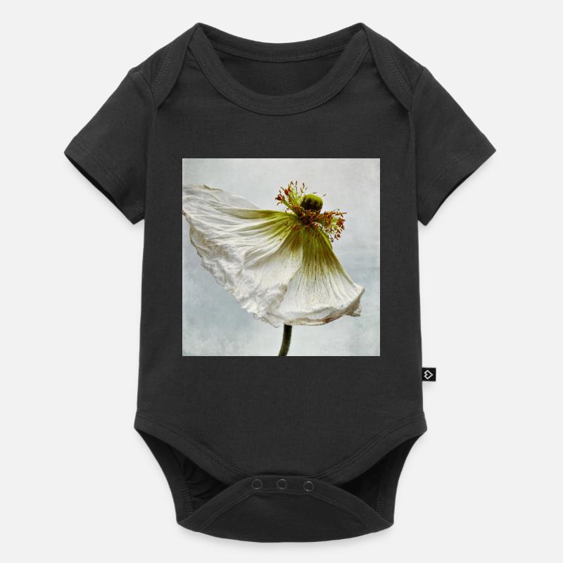 Coquelicot blanc - Body à manches courtes Premium Bébé - noir