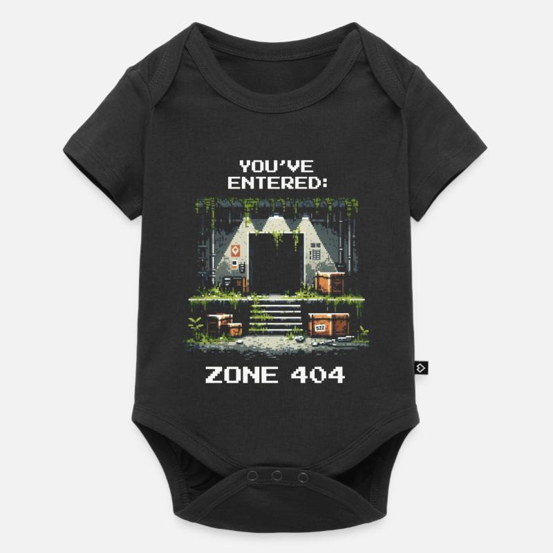 Découverte de la Zone 404 | Localisation non trouvée - Humour - Body à manches courtes Premium Bébé - noir