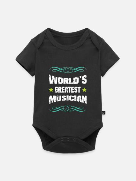 Weltbester Musiker  - Baby Premium Kurzarmbody - Schwarz