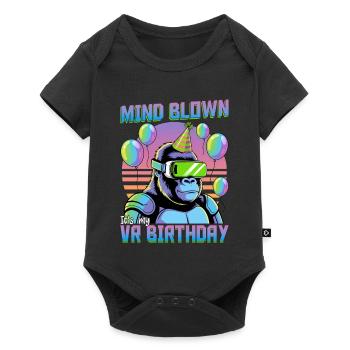 Birthday Gamer VR - Baby Premium short-sleeve bodysuit - black - Front