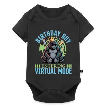 Birthday Gamer VR - Baby Premium short-sleeve bodysuit - black - Front