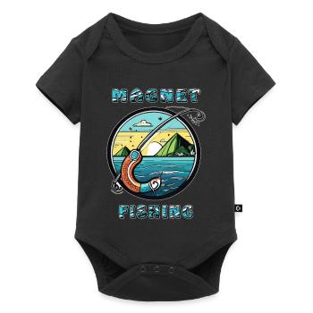 MAGNET FISHING - Baby Premium Kurzarmbody - Schwarz - Vorne