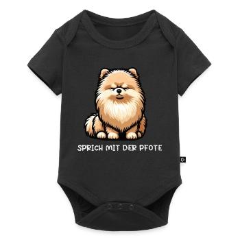 Talk to your paw Pomeranian Pomeranian Pomeranian Pomeranian Spitz - Baby Premium short-sleeve bodysuit - black - Front