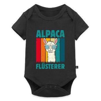 Alpaca Fan ALPACA FLÜSTERER Lama Lustiges - Baby Premium short-sleeve bodysuit - black - Front