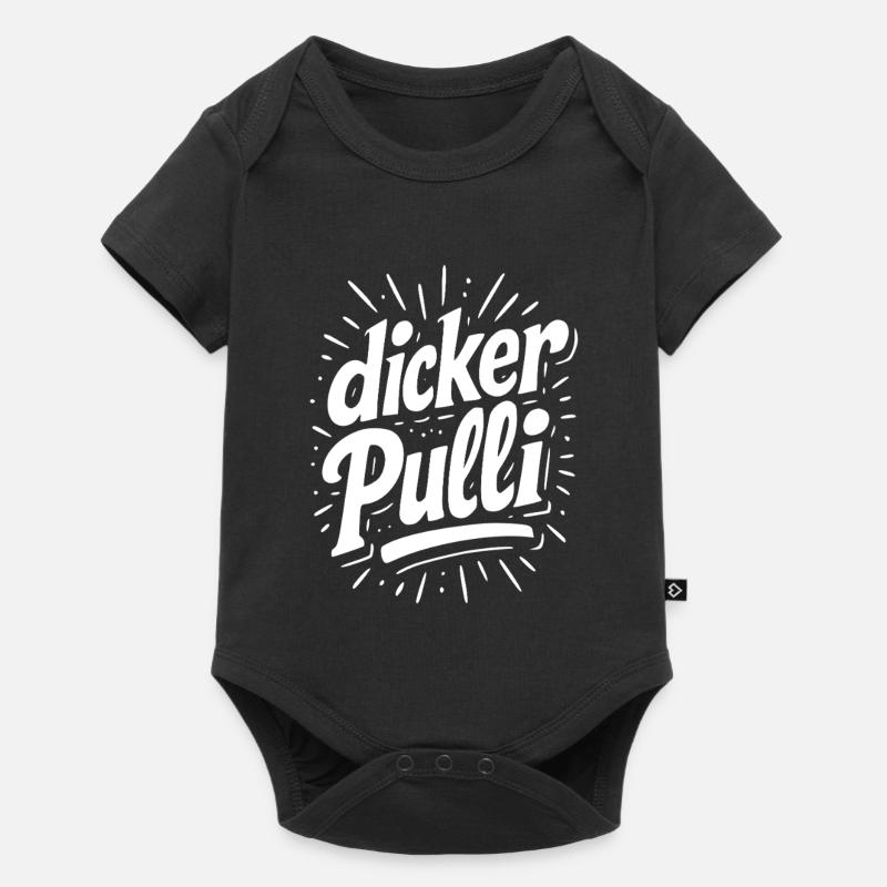 Dicker Pulli Neon Typo - Baby Premium Kurzarmbody - Schwarz