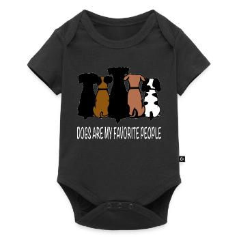 Les chiens sont mes personnes préférées - Body à manches courtes Premium Bébé - noir - Devant