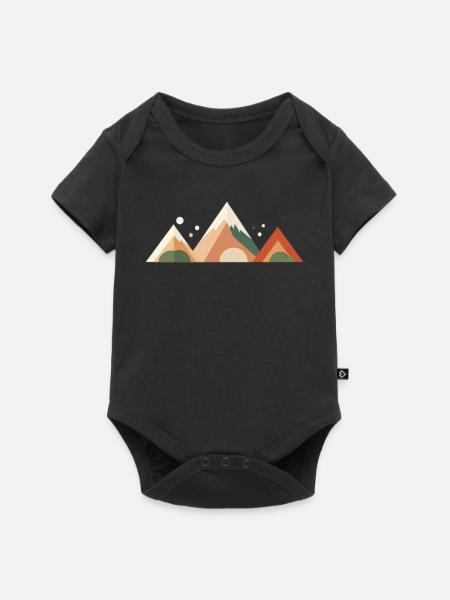 Alpine Sunset Peaks - Baby Premium Kurzarmbody - Schwarz