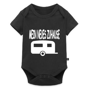 Camping - Baby Premium Kurzarmbody - Schwarz - Vorne