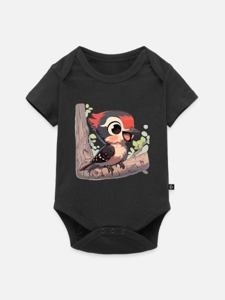 Spechte Specht - Baby Premium Kurzarmbody - Schwarz