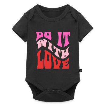 Lettrage rétro It It Love - Body à manches courtes Premium Bébé - noir - Devant