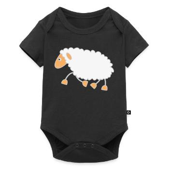 Schaf trabt zum Schäfer - Baby Premium Kurzarmbody - Schwarz - Vorne