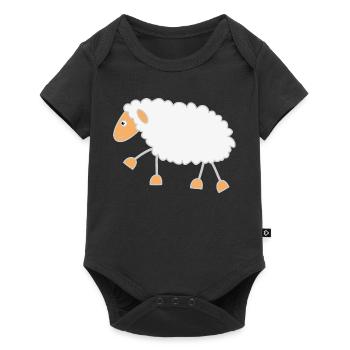 Lustiges Schaf - Baby Premium Kurzarmbody - Schwarz - Vorne