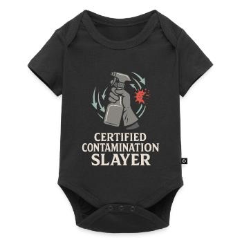 Reinraumtechniker Kontrollierte Umgebung - Baby Premium Kurzarmbody - Schwarz - Vorne