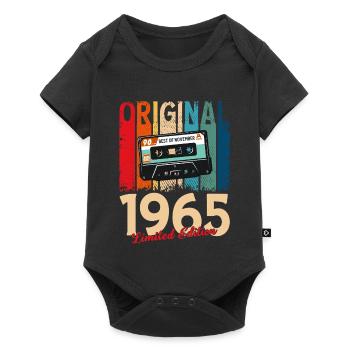 Cassette 60ème Anniversaire Novembre Millésime 1965 - Body à manches courtes Premium Bébé - noir - Devant