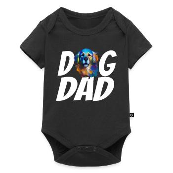 Golden Retriever Love Watercolor Art for Dog Dad - Baby Premium short-sleeve bodysuit - black - Front