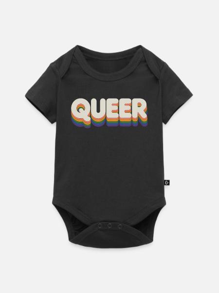 Queer - Cool Pride Logo - Baby Premium Kurzarmbody - Schwarz