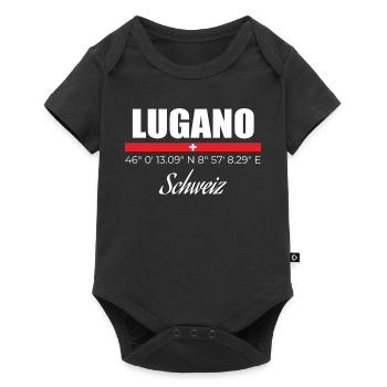 Lugano - Baby Premium Kurzarmbody - Schwarz - Vorne