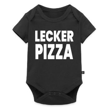 Pizza - Baby Premium Kurzarmbody - Schwarz - Vorne