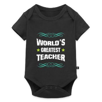 Le meilleur enseignant du monde - Body à manches courtes Premium Bébé - noir - Devant