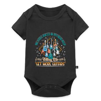 Guitare Guitariste Musicien Guitariste - Body à manches courtes Premium Bébé - noir - Devant