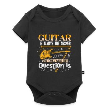 Guitare Guitariste Musicien Guitariste - Body à manches courtes Premium Bébé - noir - Devant