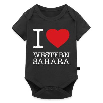 J’adore le Sahara occidental - Body à manches courtes Premium Bébé - noir - Devant