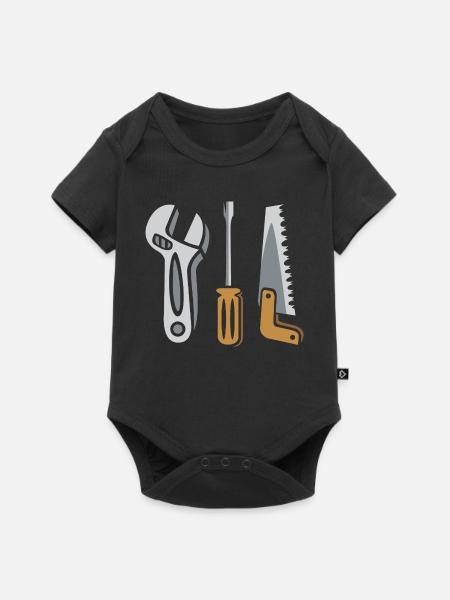 Werkzeug Set – Heimwerker Design - Baby Premium Kurzarmbody - Schwarz