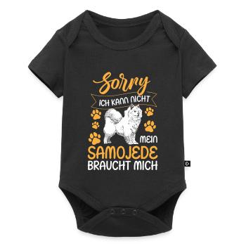 Samoyed can't be a sled dog - Baby Premium short-sleeve bodysuit - black - Front