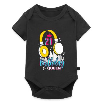 Birthday Queen 21st Birthday - Baby Premium short-sleeve bodysuit - black - Front