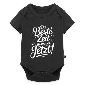 The best time is always live now Carpe Diem - Baby Premium short-sleeve bodysuit - black - Front