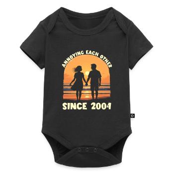 Anniversaire du harcèlement mutuel depuis 2004 - Body à manches courtes Premium Bébé - noir - Devant