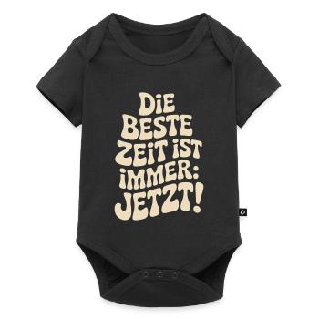 The best time is always live now Carpe Diem - Baby Premium short-sleeve bodysuit - black - Front