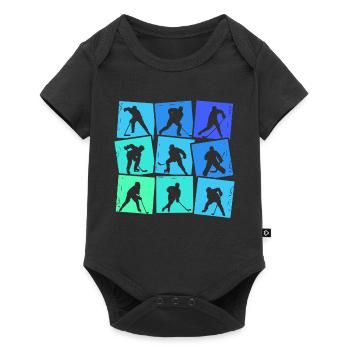 Eishockeyspieler Eishockey Jungen Kinder Herren - Baby Premium short-sleeve bodysuit - black - Front