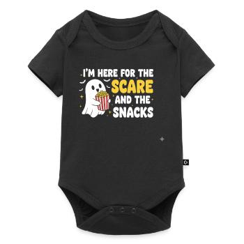 Halloween Ghost and Snacks - Baby Premium short-sleeve bodysuit - black - Front
