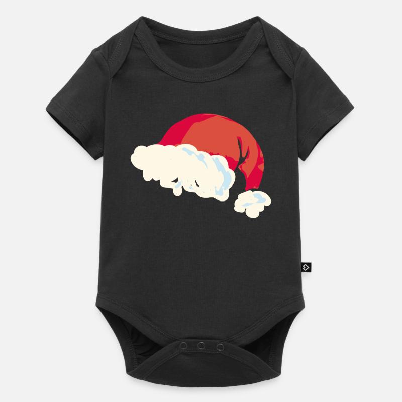 Christmas Santa Hat Flat Design - Baby Premium short-sleeve bodysuit - black