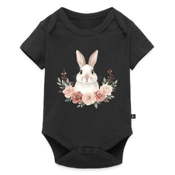 Rabbit - Baby Premium short-sleeve bodysuit - black - Front