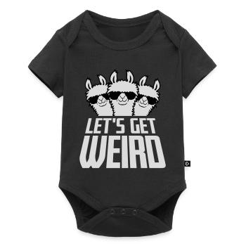 Let's Get Weird 3 Llama Friends Team Sunglasses - Baby Premium short-sleeve bodysuit - black - Front