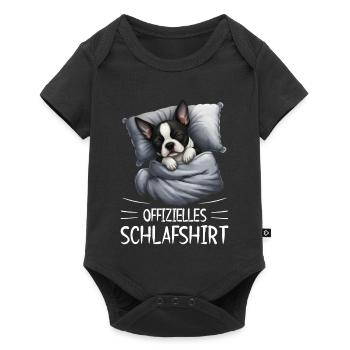 Official Sleep Shirt Boston Terrier Dog - Baby Premium short-sleeve bodysuit - black - Front