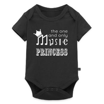 Music Princess - Gift Music Love Girl - Baby Premium short-sleeve bodysuit - black - Front
