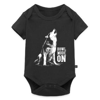 Un rauque hurle à la lune | Mode Hurlement activé - Body à manches courtes Premium Bébé - noir - Devant