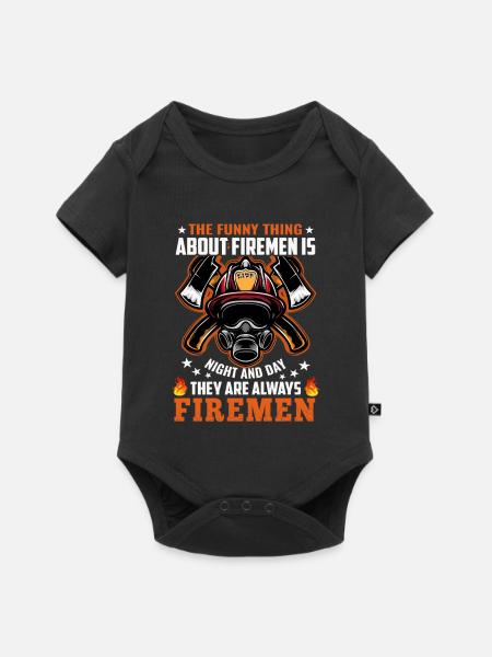 Feuerwehrmann - Baby Premium Kurzarmbody - Schwarz