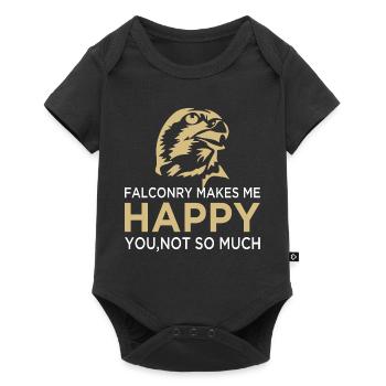 Falconry Falconer Falconer Falconer Falconry Bird of Prey - Baby Premium short-sleeve bodysuit - black - Front